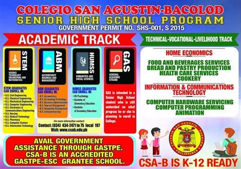 academic track tagalog|List of DepEd Senior High School (SHS) Tracks and Strands.